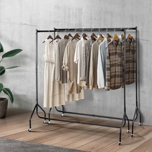 Artiss 2x Clothes Rack with Rail and Wheels — 6ft