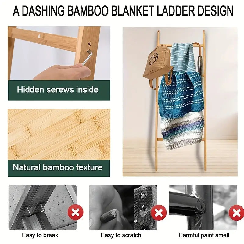 Ladder Style Storage Rack, Towel and Blanket Organiser