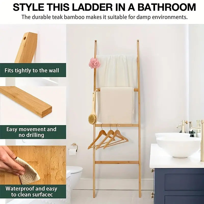 Ladder Style Storage Rack, Towel and Blanket Organiser