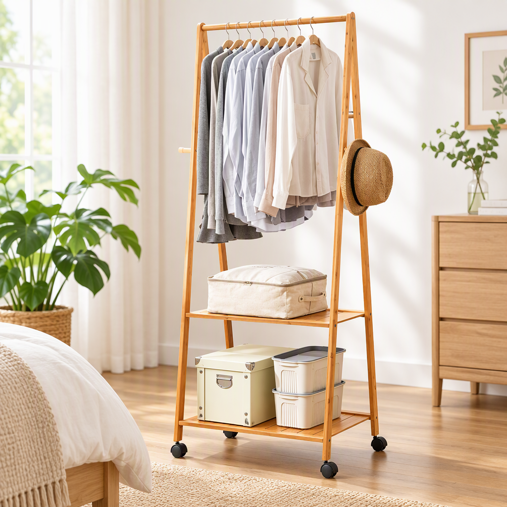 Artiss 165cm Clothes Rack with Wheels, 59cm Wide
