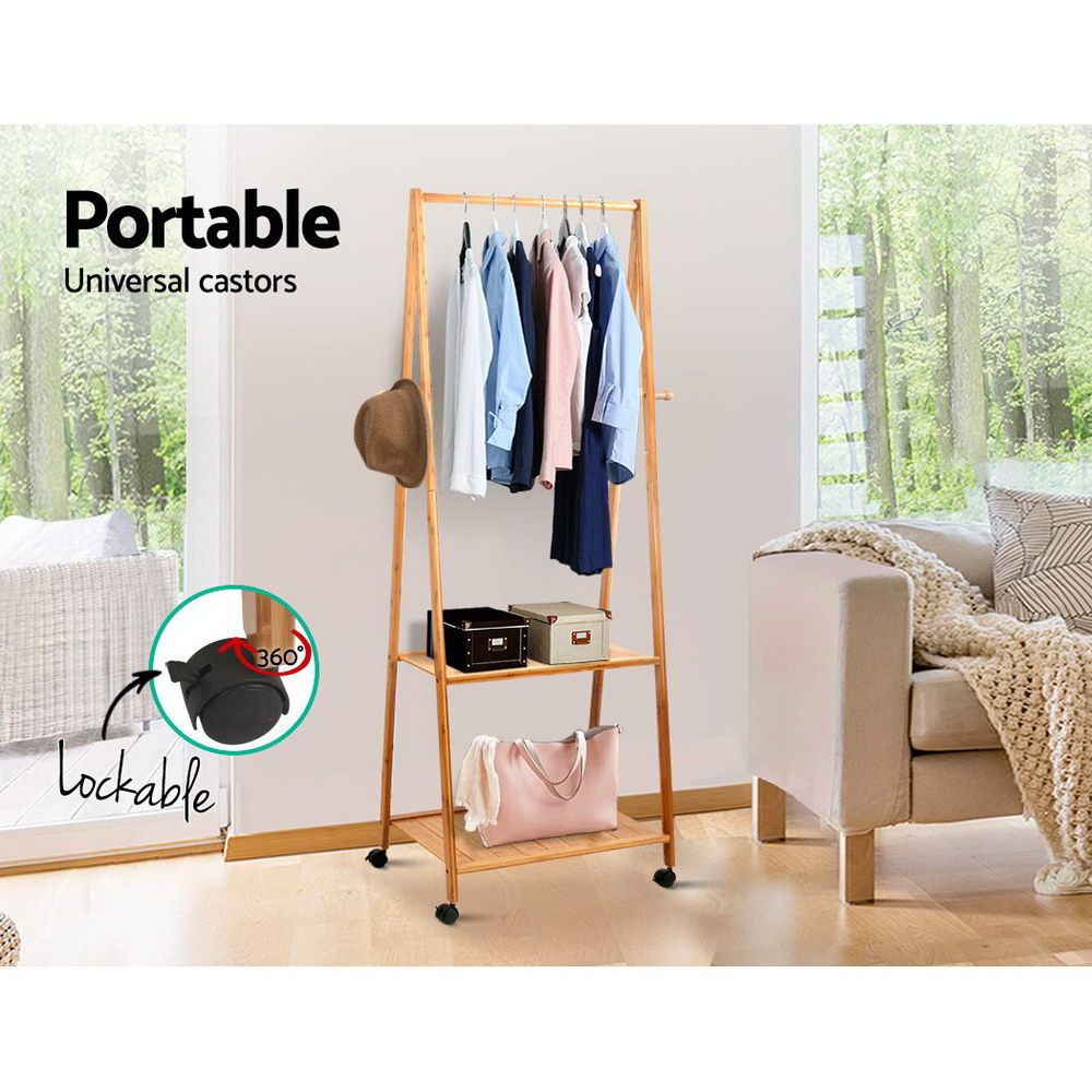 Artiss 165cm Clothes Rack with Wheels, 59cm Wide