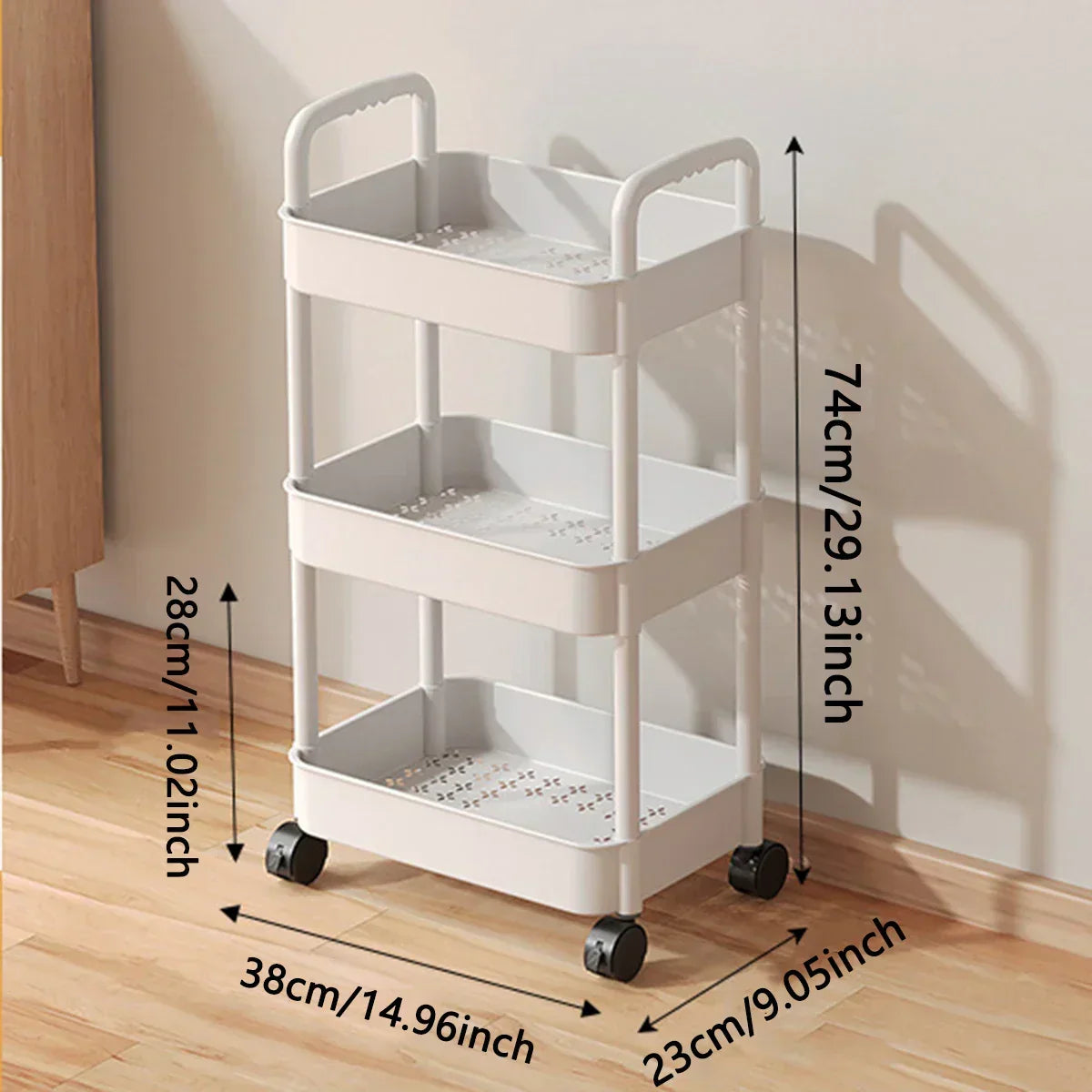 Multi-Level Kitchen Storage Shelf Trolley, Floor to Ceiling