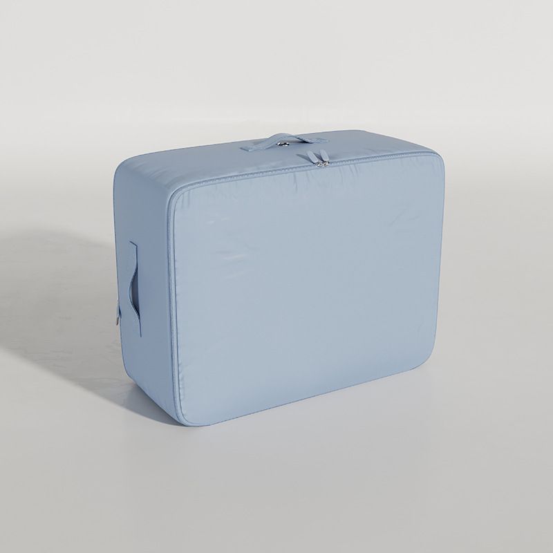 Zuotai Satin Quilt Storage Bag Large Compressible Haze Blue Large 52*56*42cm