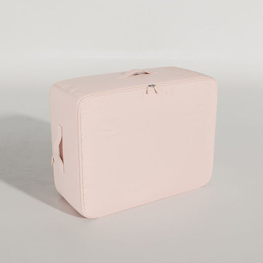 Zuotai Satin Quilt Storage Bag Large Compressible Pink Large 52*56*42cm
