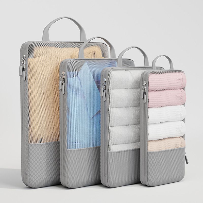Travel Storage Bag Mu Family Expandable Compression Grey Four-piece set (small + medium + large + extra large)