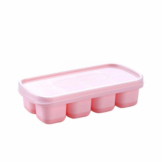 4-Pack Baby Food Freezer Trays with Lids - BPA-Free Silicone Storage for Homemade Purees, Milk & Veggie Cubes - Stackable Refrigerator Containers