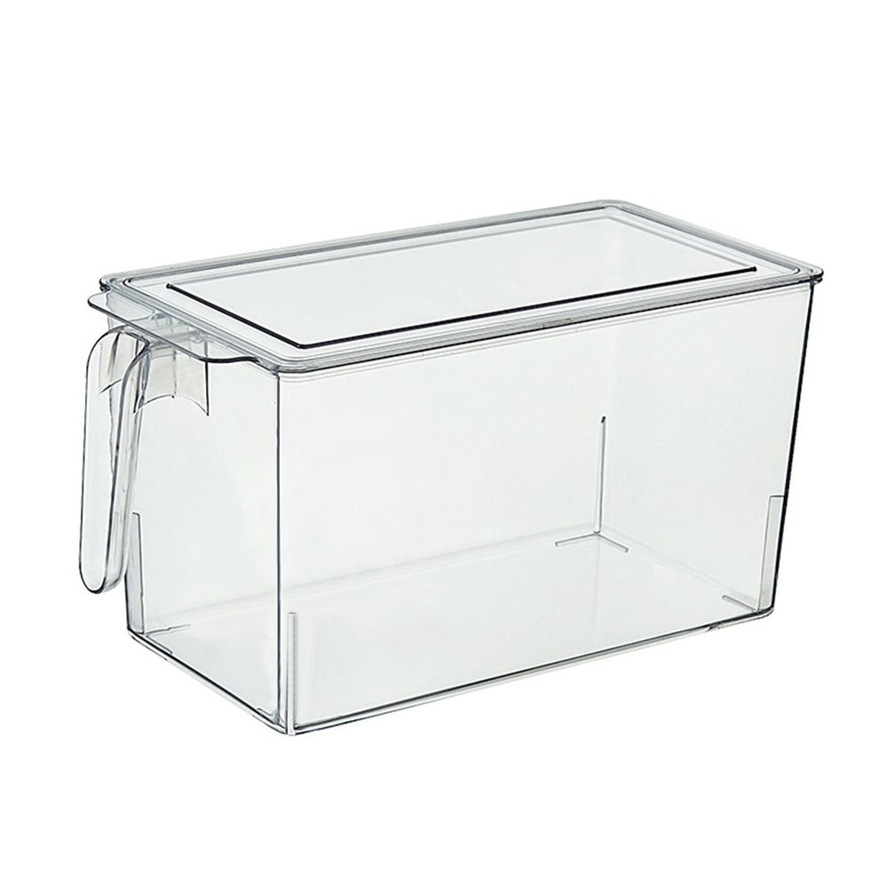 Stackable Clear PP Refrigerator Storage Bin With Lid & Side Handles, Multi Purpose Food Organizer Matching Fruit Containers For Fridge And Refrigerator Containers Kitchen Pantry Storage