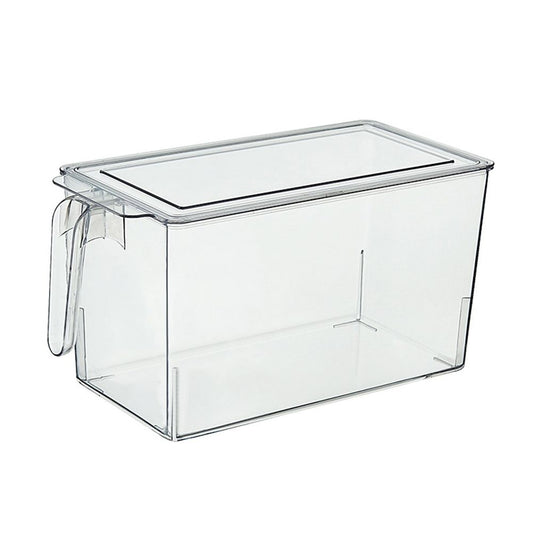 Stackable Clear PP Refrigerator Storage Bin With Lid & Side Handles, Multi Purpose Food Organizer Matching Fruit Containers For Fridge And Refrigerator Containers Kitchen Pantry Storage