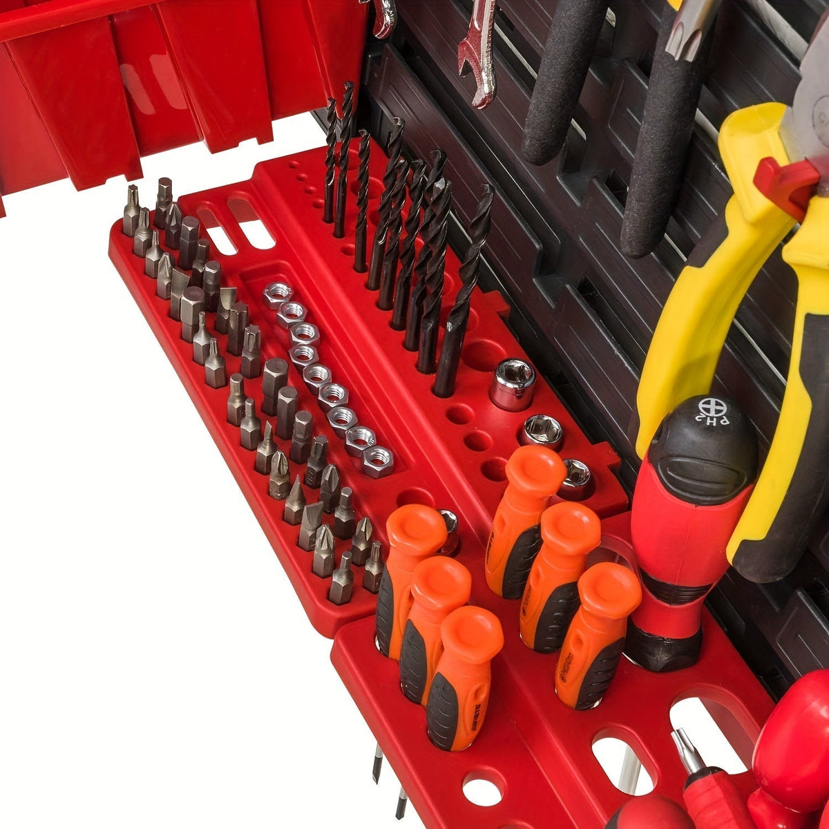 Tool Organizer Rack with Wrench & Drill Storage (39pcs)