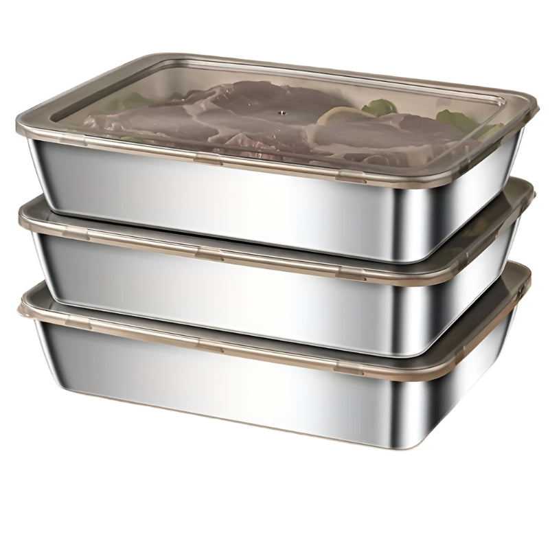 Leak-Proof Stainless Steel Food Storage Containers